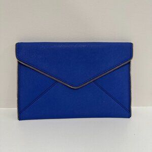 Rebecca Minkoff NWOT Envelope Leather Clutch Cobalt Blue